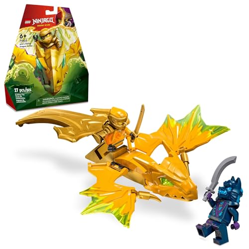 LEGO NINJAGO Arin’s Rising Dragon Strike Toy, Ninja Action Figure Playset with Arin Minifigure, Building Ninja Battle Toy Set for Kids, Gift Idea for Boys and Girls Aged 6 Years Old and Up, 71803