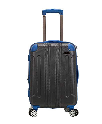 Rockland London Hardside Spinner Wheel Luggage, Two Tone Grey, Carry-On 20-Inch
