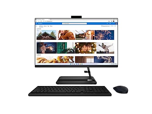 Lenovo IdeaCentre AIO 2023 All-in-One Desktop 23.8' FHD Touchscreen | Intel Core i5-12450H 8-Core Intel Iris Xe Graphics | 16GB DDR4 512GB SSD | Bluetooth 5.1 | Windows 11 Home | Black