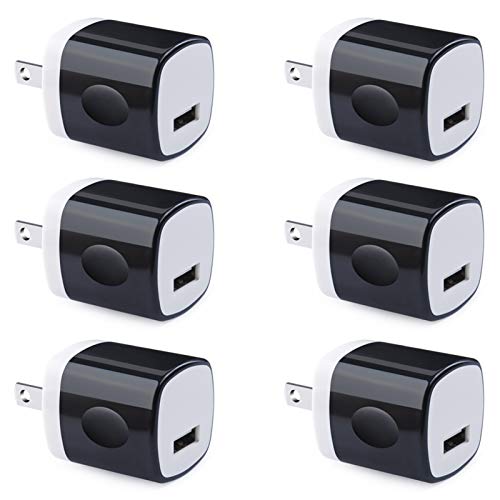 Wall Adapter, USB Wall Charger 6 Pack, UorMe 1A 5V Single Port USB Plug Power Adapter Compatible iPhone 14 Plus 13 12 11 Xs XR X 8, Samsung Galaxy S22 Ultra S22+ S22 A21 S10e S9 Note 20,Google Pixel 6