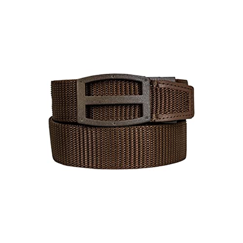 Nexbelt Tactical Ratchet EDC Titan Gun Belt - Cut to Fit Gun Belt for Men - PreciseFit Nylon Reinforced Belt with 1 1/2' Width Strap - Dark Brown