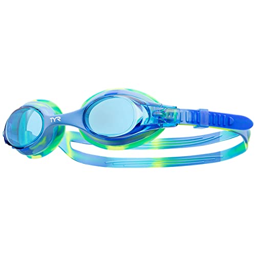 TYR Swimple Tie Dye Kids Swim Goggles - Blue/Green