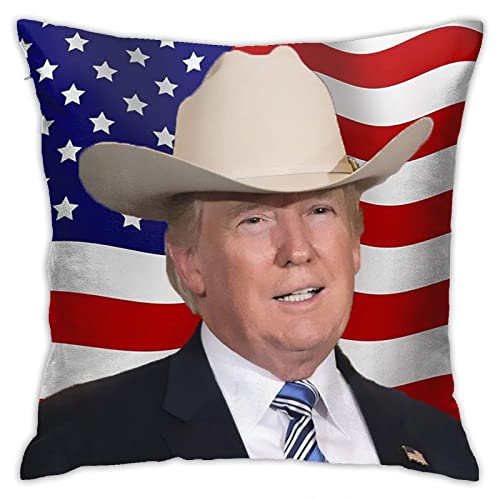 Somaichi Indoor Pillow Cases Trump 18''X 18''Inch Square Decor Car Bed Bedroom Sofa Soft Throw Pillow Covers Home Decor Decorations for