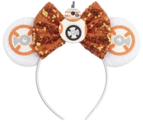 CLGIFT Ears, Black Mouse Ears, Darth Vader, Mickey Ears (BB-8)