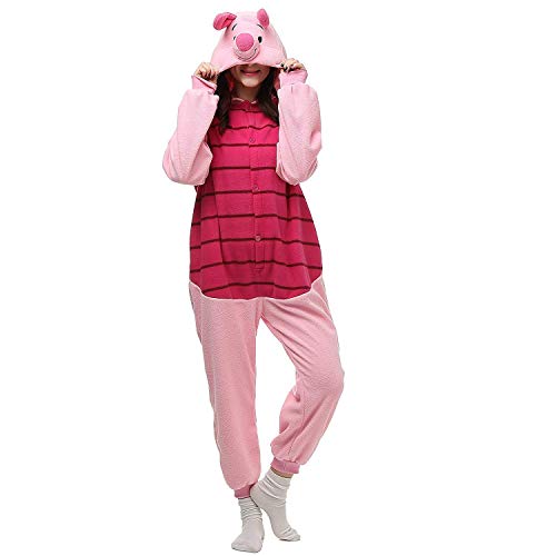 Piglet Onesies Unisex Costume Adult Animal Cosplay Pajamas Clothing
