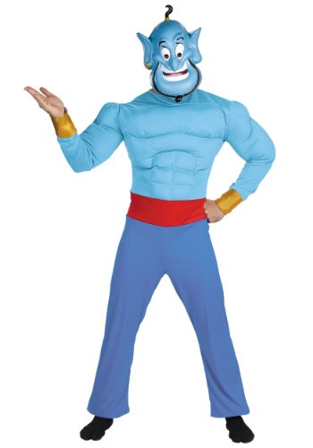 Disguise mens Aladdin - Genie Adult Muscle Chest Costume Blue, X-Large