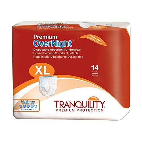 Premium Overnight Disposable Absorbent Underwear Quantity: X-Large - Casepack of 4