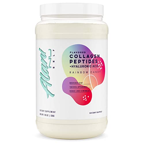 Alani Nu Collagen Peptides Powder Rainbow Candy | 18g Protein | Supports Bone, Skin and Nail Health | Collagen for Women | 80mg of Hyaluronic Acid | Gluten Free | Sugar Free | 14 Servings