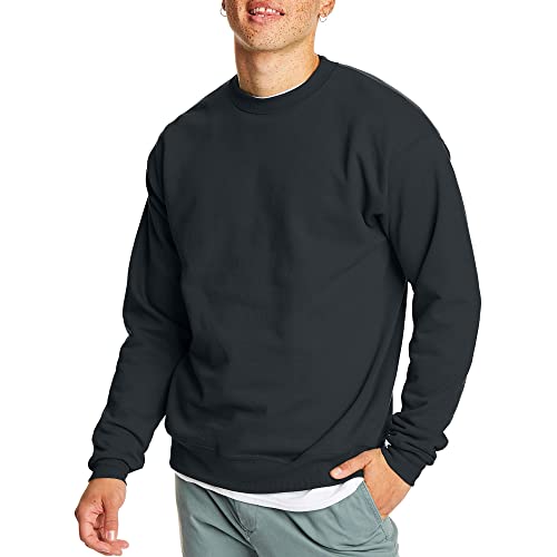 Hanes Men's EcoSmart Sweatshirt, Black, Small