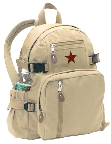 Rothco Khaki Vintage Star Back Pack with Red Star 9162