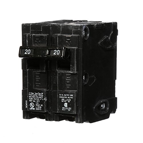 Q220 20-Amp Double Pole Type QP Circuit Breaker Black (1-Pack)