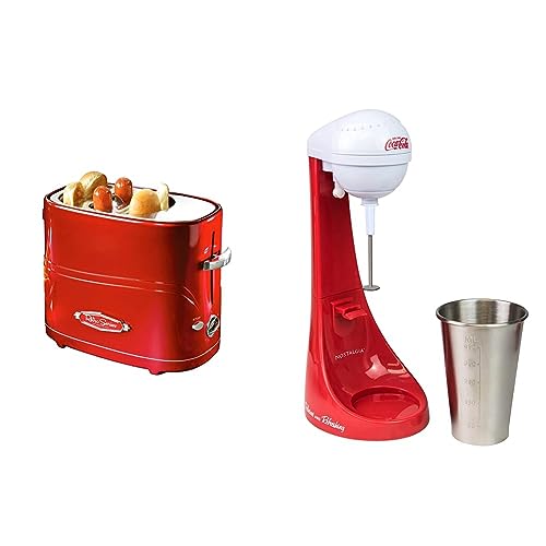 Nostalgia Hot Dog Toaster and Milkshake Maker Bundle | Make Hot Dogs and Milkshakes