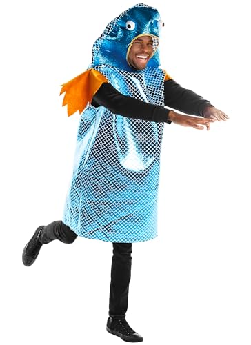 Zadin Adult Fish Costume Funny Sea Animal - Funky Fisherman's Halloween Fish Costume: Under the Sea Fishing Fisherman Costume