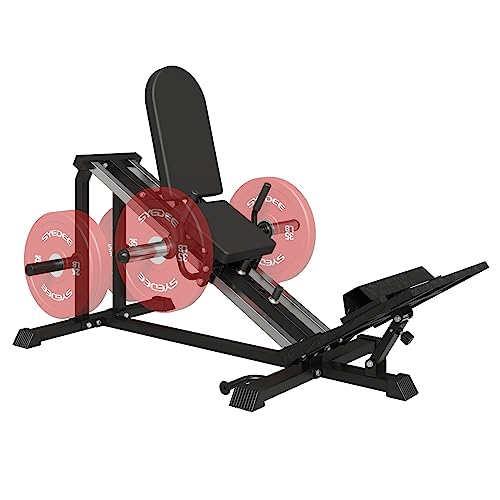 syedee Leg Press Machine, Compact Leg Sled Machine with Band Pegs and Calf Block, , 900 LBS Weight Capacity, Squat Machine for Quads, Calves, Hamstrings, Home Gym Leg Machine