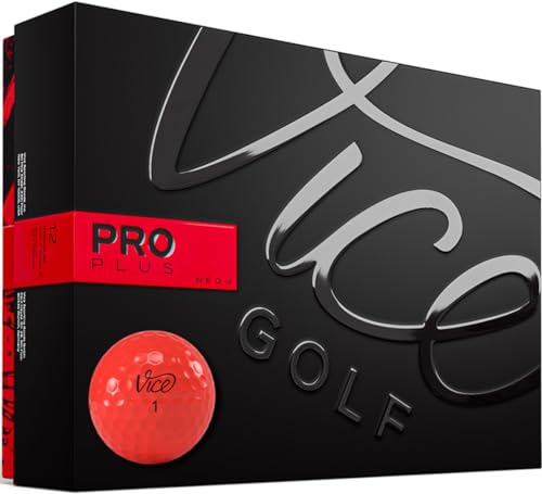 VICE Golf Pro Plus Red Golf Balls