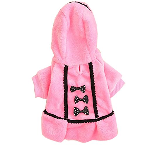 IEason Pet Clothes, 2017 Dog Coat Jacket Pet Supplies Clothes Winter Apparel Puppy Costume (S, Pink)