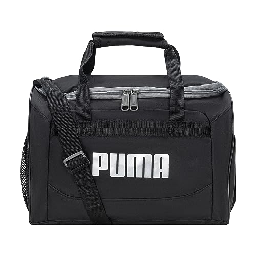PUMA unisex child Evercat Transformation Sports Duffel Bags, Black/Silver, One Size US