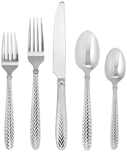 Wallace Reins 18/10 Stainless Steel Flatware Set, 20-Piece, Service for 4