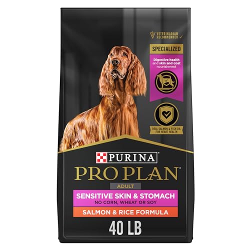 Purina Pro Plan Sensitive Skin and Stomach Dog Food Salmon and Rice Formula - 40 lb. Bag