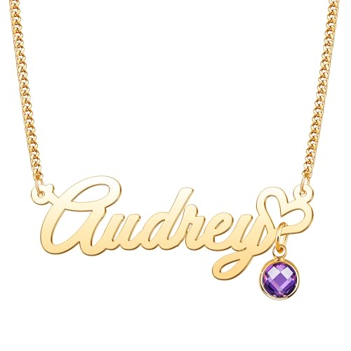Custom Name Necklace 18K Gold Plated Personalized Nameplate Customized Jewelry Gift for Women