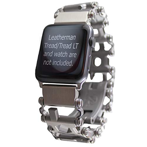 BestTechTool watch adapter compatible with LEATHERMAN TREAD - BTT adapter (compatible with Apple watch 45mm/ 44mm/ 42mm, Stainless Steel, TREAD)