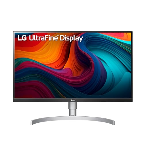 LG UltraFine UHD 27-Inch 4K UHD 2160p Computer Monitor 27UN850-W, IPS with VESA DisplayHDR 400, AMD FreeSync, and USB-C, White,Silver