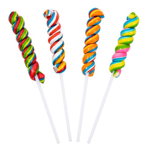 Rainbow Twisty Pops - 16 Pieces - Lollipop Party Favors
