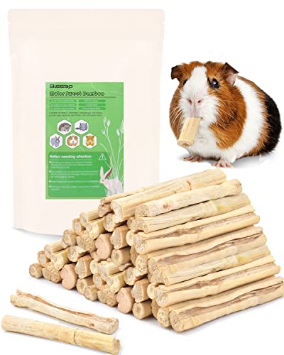 Bissap Sweet Bamboo Chew Sticks for Rabbits 1000g/2.2Ib, Bunny Chew Sticks for Rabbits Hamster Chinchilla Guinea Pigs Rabbit Small Animals Natural Treats Teeth Grinding Chew Toys
