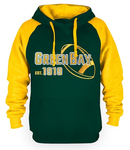 RZUO Men & Women Green Bay City Classic Football Embroidery Sweatshirt Jersey Apparel Pullover Hoodie - Green#2 XXL