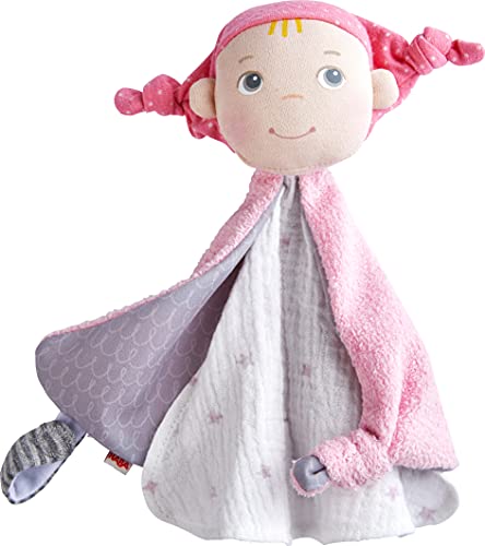 HABA Cuddly Blanket Doll Elli - Soft Lovey Baby Toy for Birth and Up (Machine Washable)
