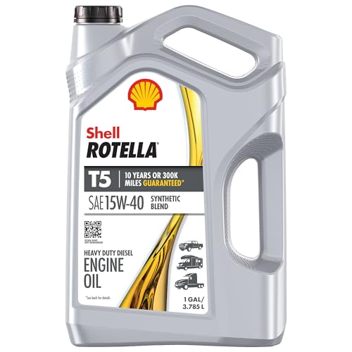 Shell Rotella T5 Synthetic Blend 15W-40 Diesel Motor Oil (1-Gallon, Single-Pack)
