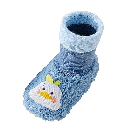 Bblulu Baby Booties Girls Boys Infant Slippers Non-slip Sole Booties Stay on Slipper First Walking Shoes Warm Socks Crib Shoes