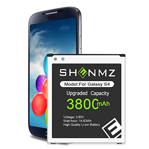 SHENMZ Galaxy S4 Battery,[Upgraded] 3800mAh Li-Polymer EB-B600BE Replacement Battery for Samsung Galaxy S4 EB-B600BE,AT&T I337,Verizon I545,Sprint L720,T-Mobile M919,R970,I9500,I9505