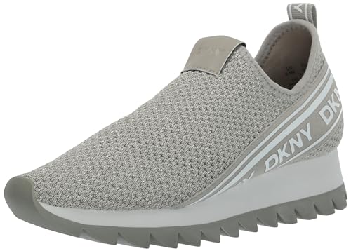 DKNY Women's Alani-Slip On Snea Sneaker, STN Gry/SIL, 5.5