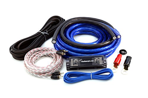 KnuKonceptz Bassik 0 Gauge Complete Amplifier Installation Amp Wiring Kit with RCA