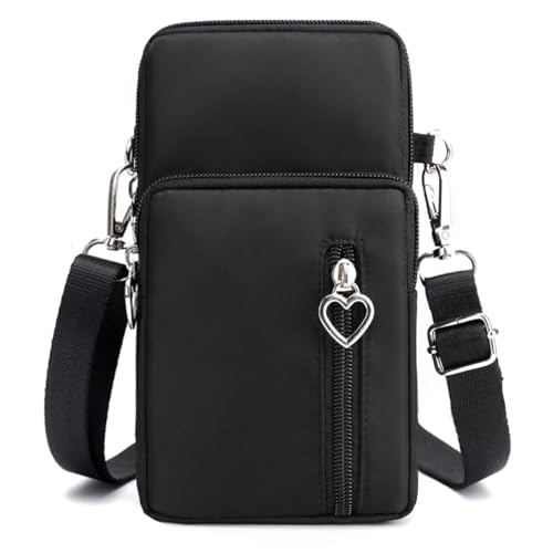 Small Crossbody Bags for Women Mini Cell Phone Purses with Crossbody Strap Phone Wallet Shoulder Bag Nylon Arm Bag for iPhone 15 Pro Max/14/13/12 Samsung Galaxy