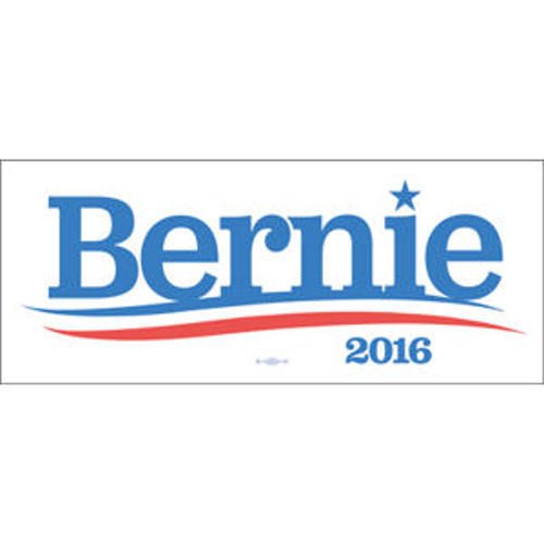 ION Graphics Bernie Sanders 2016 for President Bumper White Vinyl Sticker Decal Size: 3x8 Inches