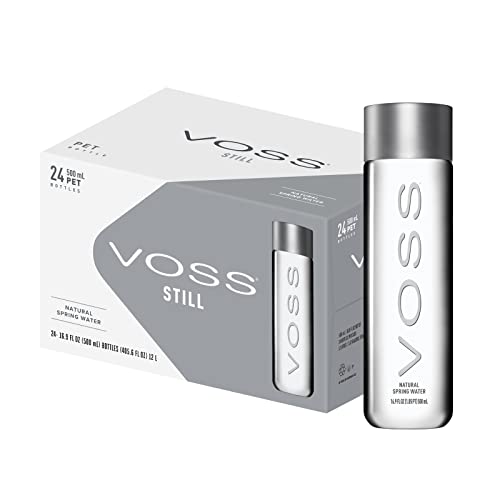 VOSS Premium Still Bottled Natural Water - BPA-Free - High Grade PET - Recyclable Plastic Water Bottles - Pure Drinking Water with Unique & Iconic Bottle Design - 24 Pack