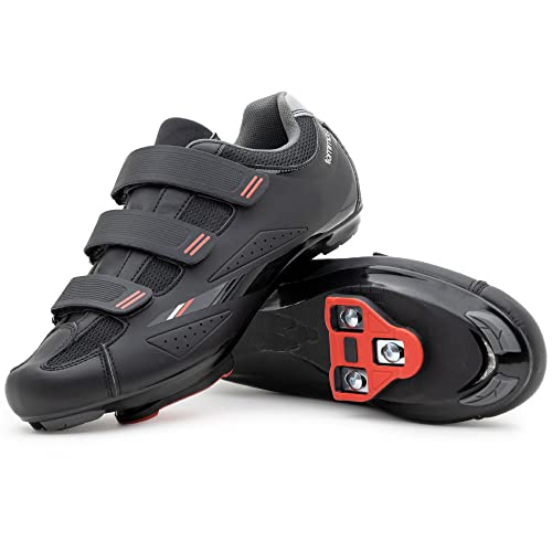 Tommaso Strada 100 Indoor Cycling Shoes For Men: Peloton Bike Compatible With Pre-Installed Look Delta Cleats, Perfect for Indoor Bike & Road Bike Peleton Shoes With Delta Clips Bike Shoe SPD Delta 43