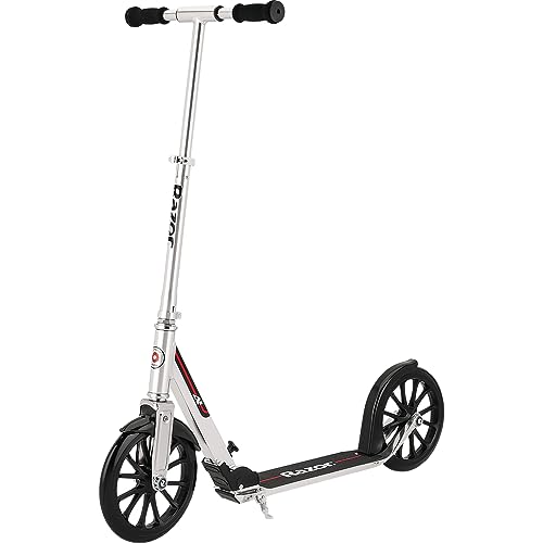 Razor A6 Kick Scooter for Kids Ages 8+ - Extra-Tall Handlebars & Longer Deck, 10' Urethane Wheels, Anti-Rattle Technology, For Riders Up to 220 lbs