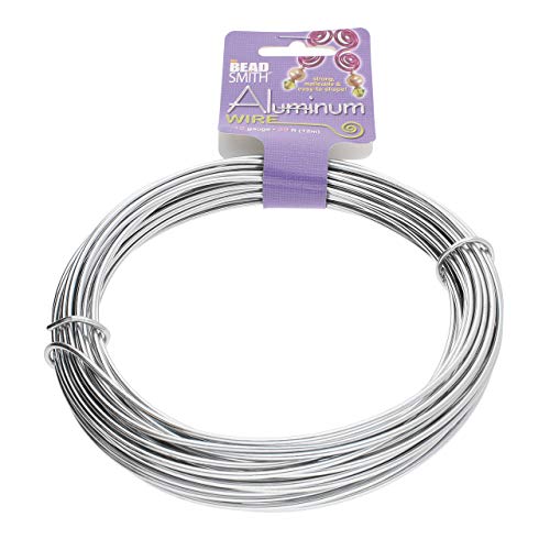 The Beadsmith Anodized Aluminum Wire – 12 Gauge – 39 feet – Silver Color – Bendable Craft Wire Used to Jewelry Making, Wire Wrapping, Sculpting, Floral, Modeling and Other DIY Arts & Crafts