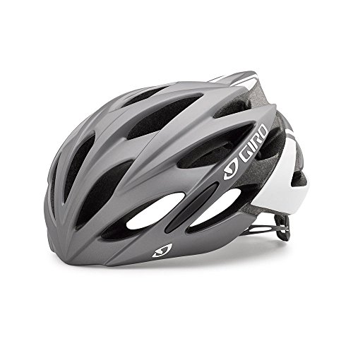Giro Savant Adult Road Cycling Helmet - Medium (55-59 cm), Matte Titanium/White