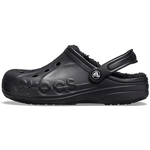 Crocs Unisex Baya Lined Clog Black, Numeric_10 US Men