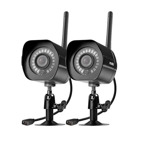 Zmodo 1080p Full HD Outdoor Weatherproof WiFi Wireless Security Camera System - 2 Pack - Cloud Service Available