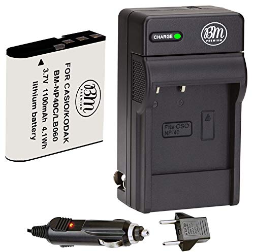 BM Premium LB-060 Battery and Charger for Kodak PixPro AZ251, AZ361, AZ362, AZ365, AZ421, AZ422, AZ501, AZ521, AZ522, AZ525, AZ526, AZ527, AZ528 Cameras