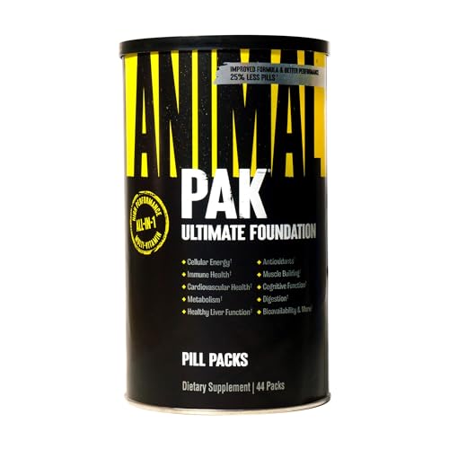 Animal Pak - Convenient All-in-One Vitamin & Supplement Pack - Zinc, Vitamins C, B, D, Amino Acids and More - Sports Nutrition Performance Mulitvitamin for Women & Men - Updated Version - 44 Count