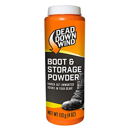 Dead Down Wind Boot and Storage Powder | 4 Oz Bottle | Hunting Accessories | Helps With Odor for Hunting Boots, Gear, Storage Bags + Clothes | Scent Management Foot Powder