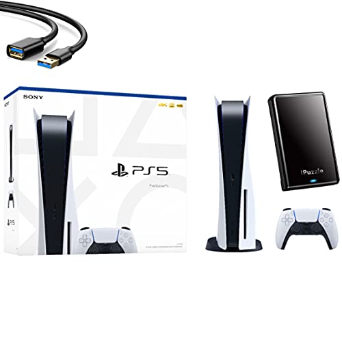 Sony PS5 Playstation 5 Console Disc Version - Wireless Controller, x86-64-AMD Ryzen Zen 8 Cores CPU, 16GB GDDR6 Memory, 825GB SSD Storage