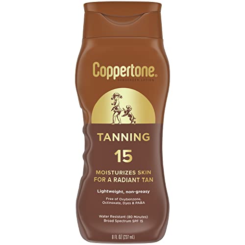 Coppertone SPF 15 Tanning Lotion, 8 Fluid Ounce