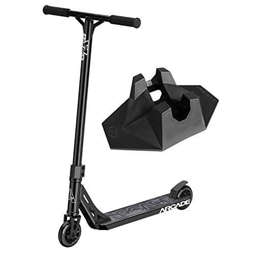 ARCADE Pro Scooters - Stunt Scooter for Kids 8 Years and Up - Perfect for Beginners Boys and Girls - Best Trick Scooter for BMX Freestyle Tricks (Black/Black)